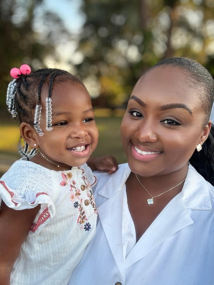 PHOTO: Darnisha Parker says her daughter Artist loves having beads in her hair and shaking her head and the beads for fun.