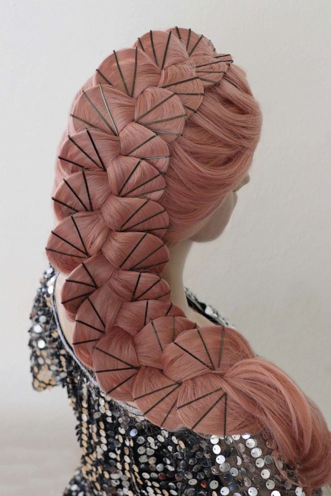 PHOTO: Stylist Casey Powell designed this scalloped braid with approximately 75 bobby pins.