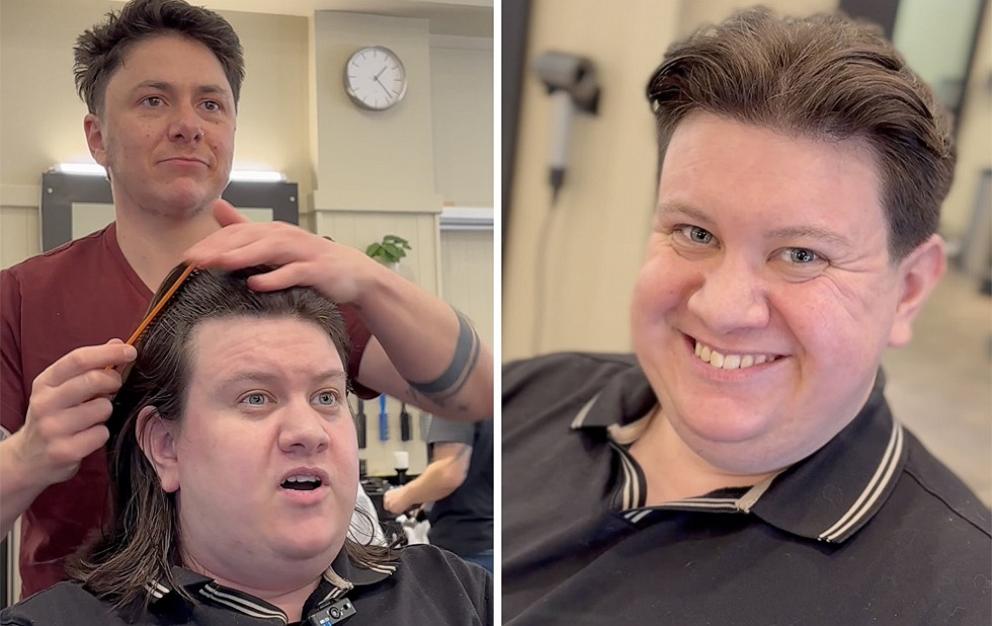 PHOTO: Rhode Island barber M Arida offers gender-affirming haircuts to queer, masculine-presenting individuals seeking haircuts that align with their identity.