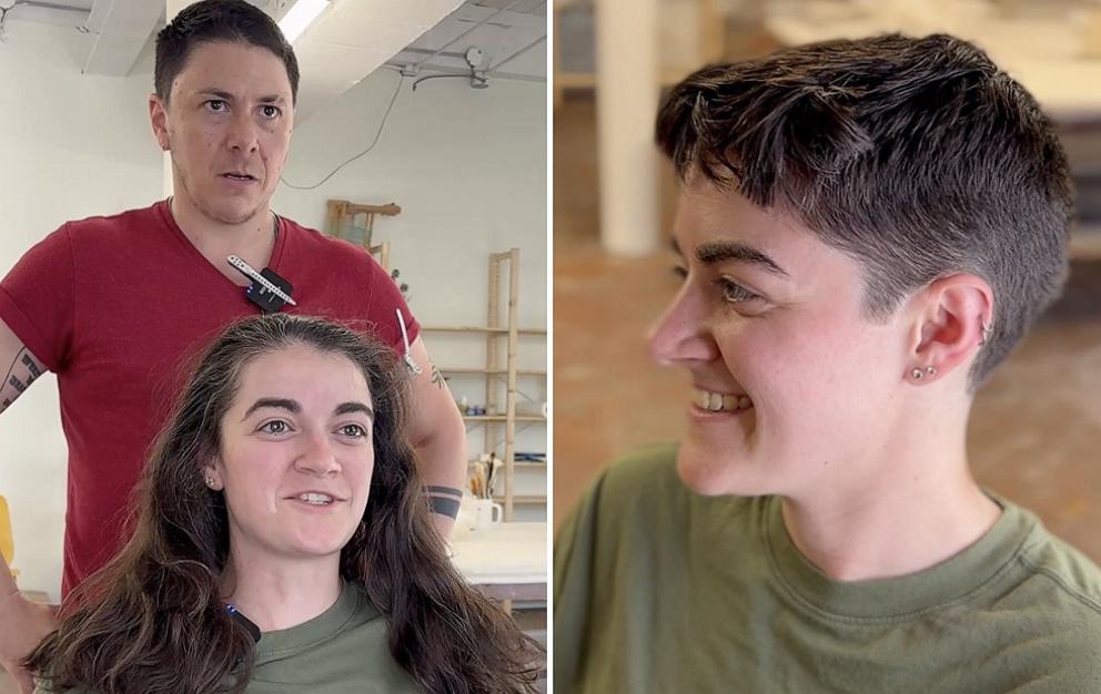 PHOTO: Rhode Island barber M Arida offers gender-affirming haircuts to queer, masculine-presenting individuals seeking haircuts that align with their identity.