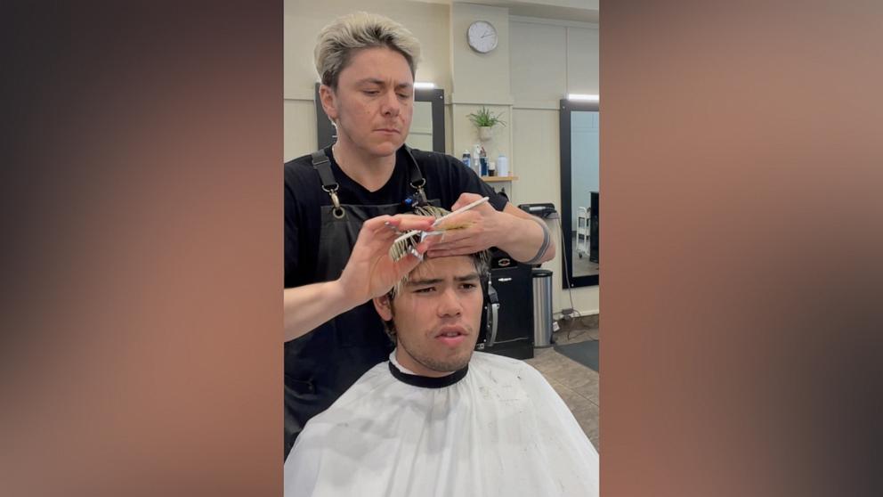 PHOTO: Rhode Island barber M Arida offers gender-affirming haircuts to queer, masculine-presenting individuals seeking haircuts that align with their identity.