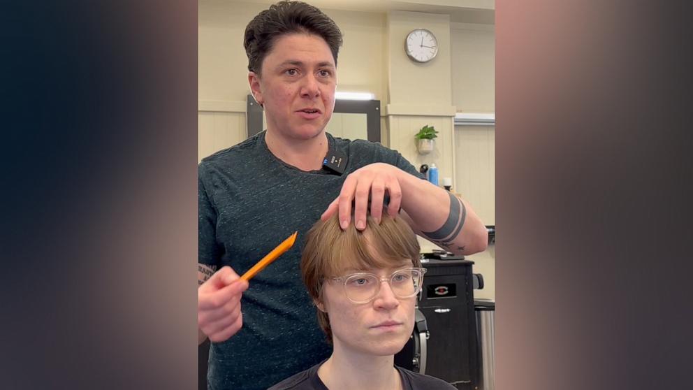 PHOTO: Rhode Island barber M Arida offers gender-affirming haircuts to queer, masculine-presenting individuals seeking haircuts that align with their identity.