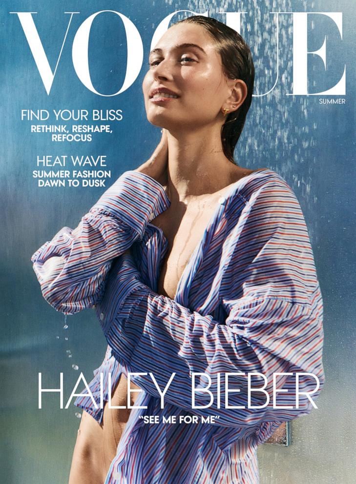 PHOTO: Hailey Bieber graces the cover of Vogue's Summer 2025 issue.