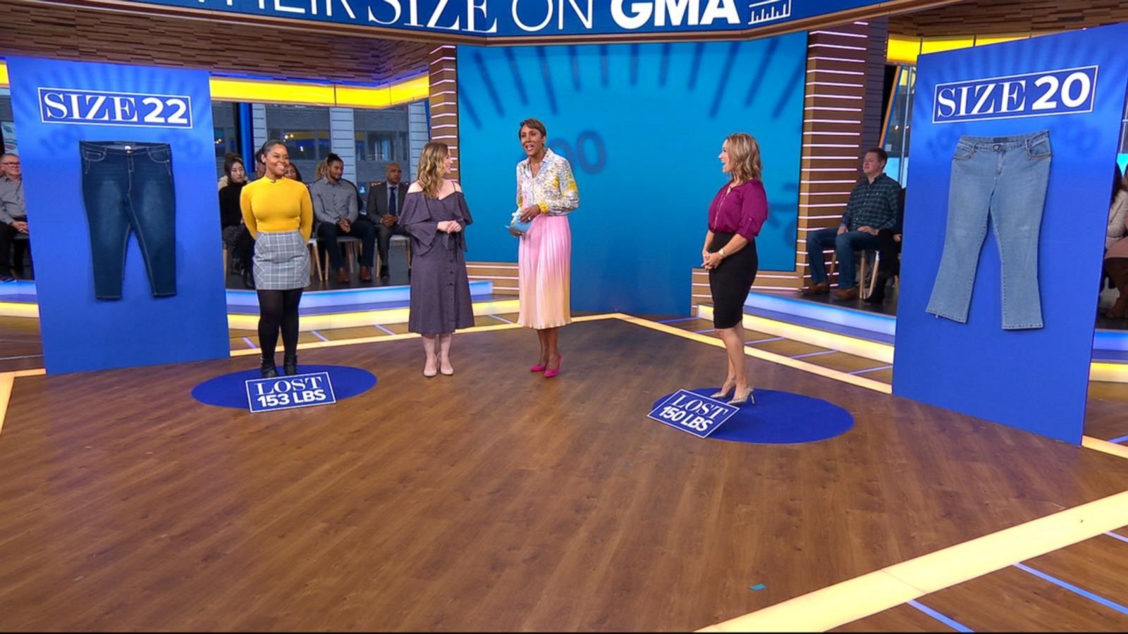 PHOTO: Tickisha Reid, far left, and Elizabeth Hronek, far right, appear on “Good Morning America” on Jan. 3, 2019.