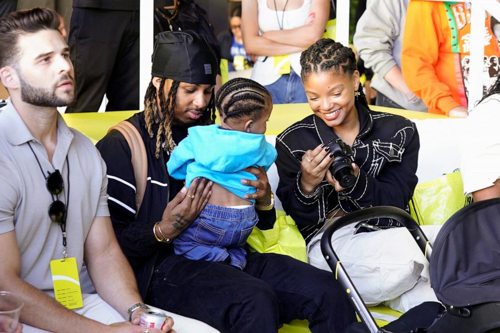 PHOTO: In this Sept. 17, 2024, file photo, DDG and Halle Bailey attend the Snap Partner Summit 2024, in Santa Monica, Calif.
