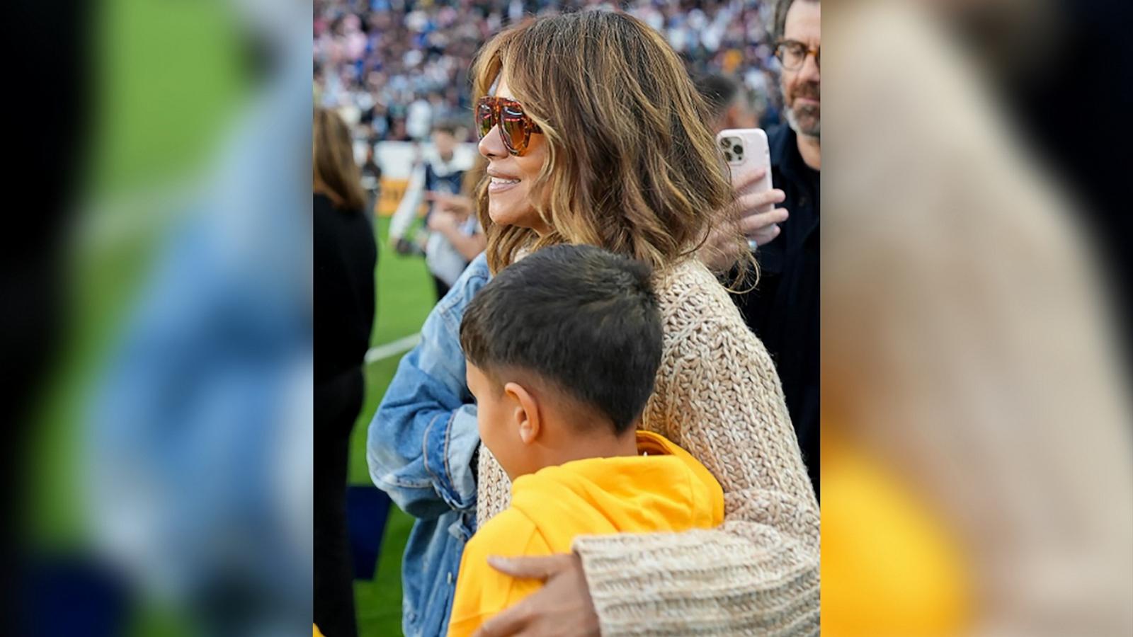 PHOTO: Halle Berry shared on Instagram photos of her son meeting soccer legend David Beckham.