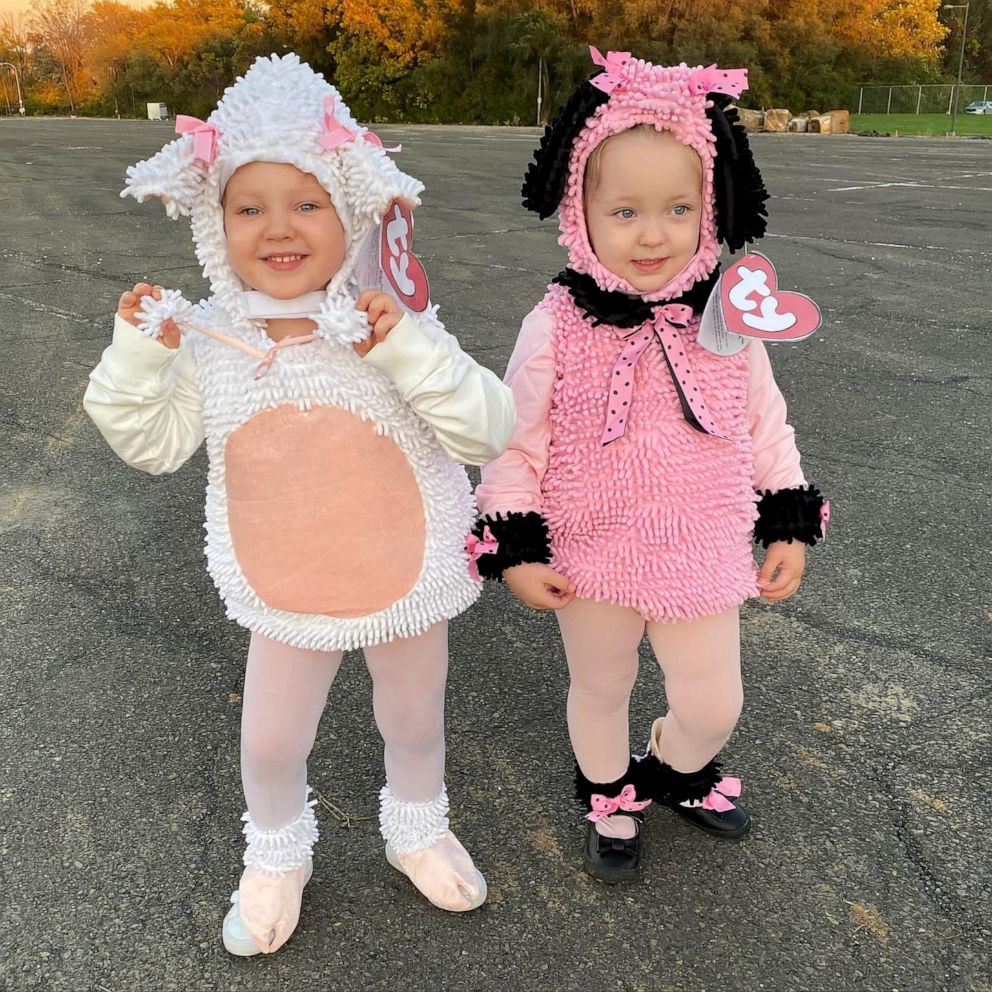 PHOTO: Hamburg's daughters, Elizabeth and Louise, dressed as stuffed animals this year to go with the Claw.