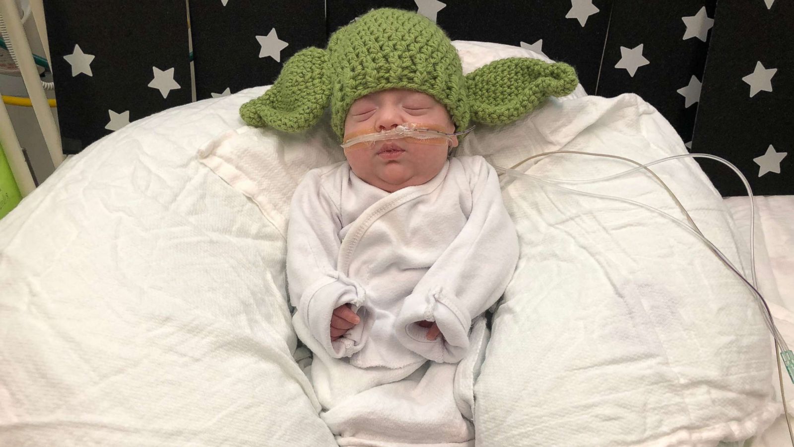 PHOTO: Baby Nolan poses as Yoda for Halloween in Advocate Children's Hospital's NICU in Illinois.