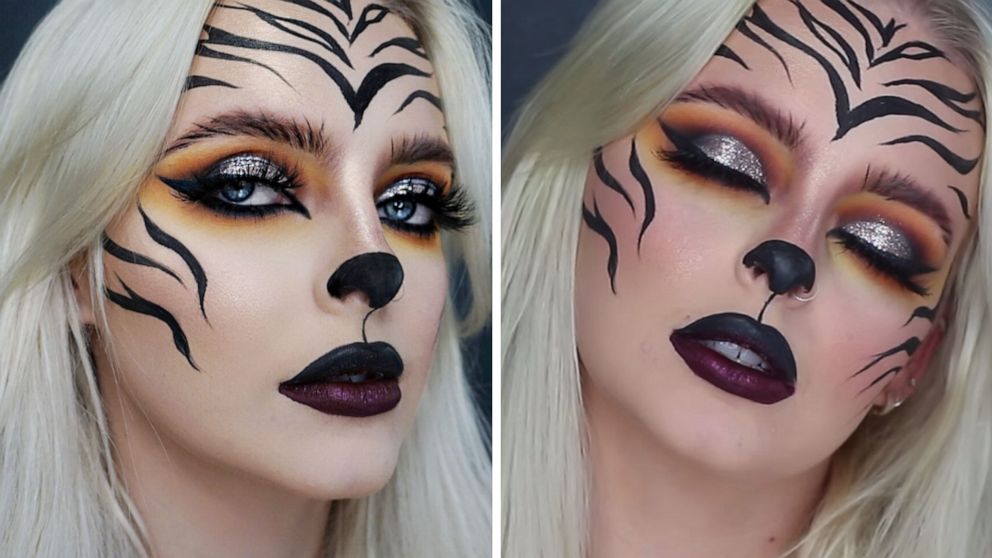 PHOTO: Makeup artist Megs Cahill breaks down how to get a glamourous tiger makeup for Halloween.