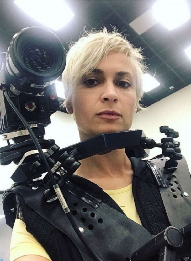 PHOTO: Halyna Hutchins, director of photography for "Rust", poses for a selfie photo in this picture obtained from social media.
