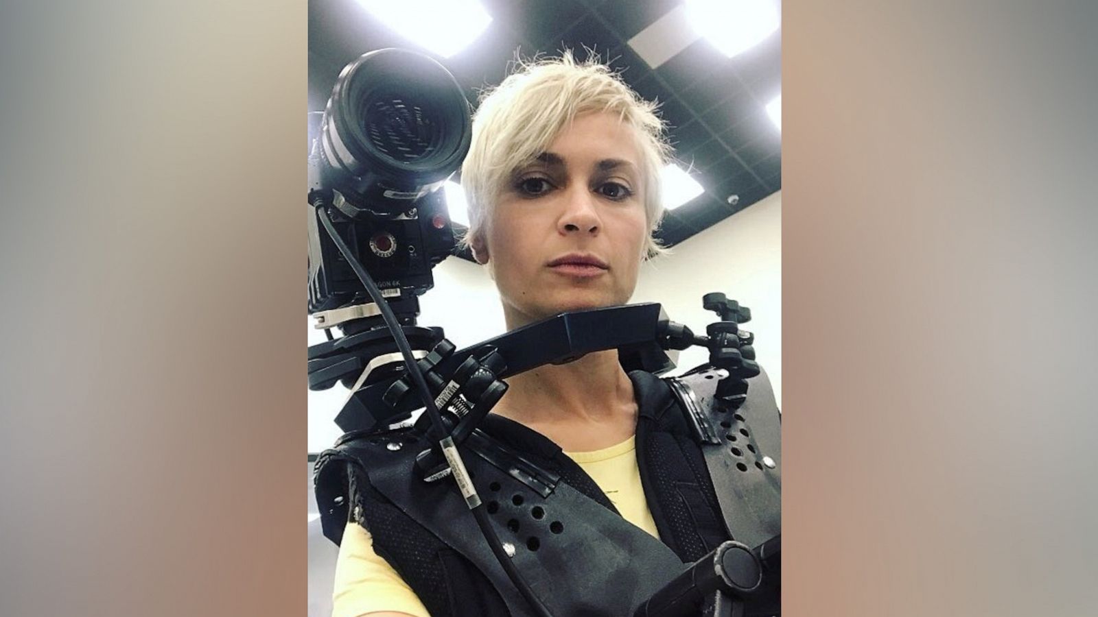 PHOTO: Halyna Hutchins, director of photography for "Rust," poses for a selfie photo in this picture obtained from social media.