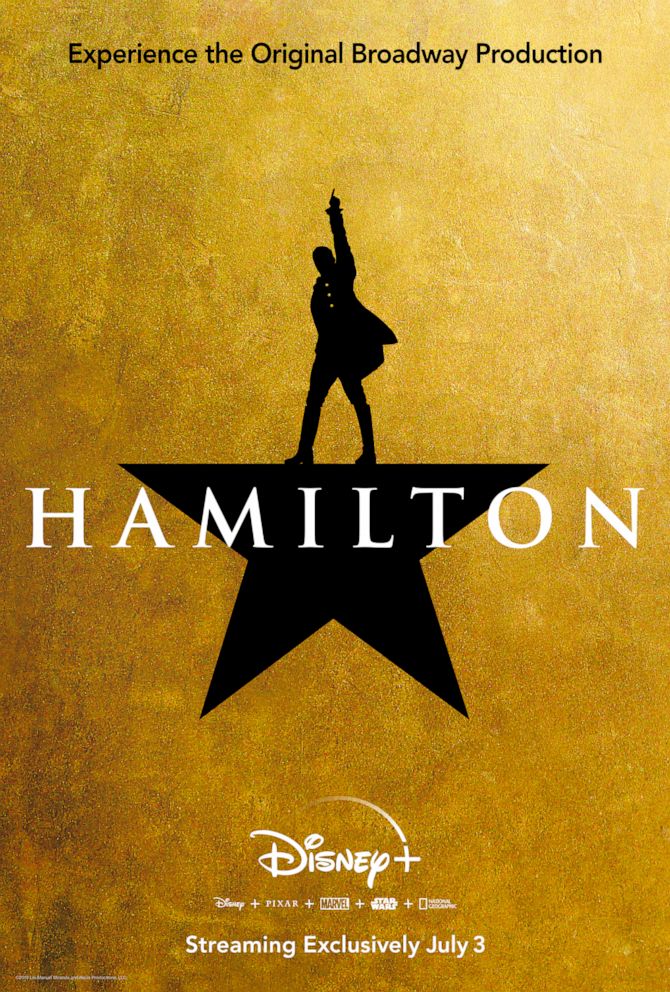 PHOTO: The filmed version of the original Broadway production of "Hamilton" will premiere on Disney+ on July 3, 2020.