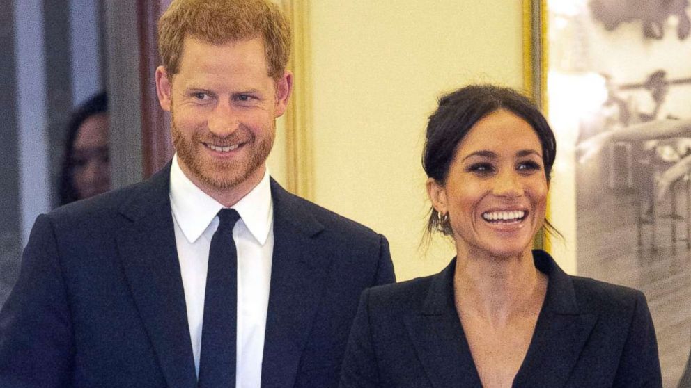 PHOTO: Prince Harry and Meghan, Duchess of Sussex attend a gala performance of the musical Hamilton, in London, Aug. 29 2018.