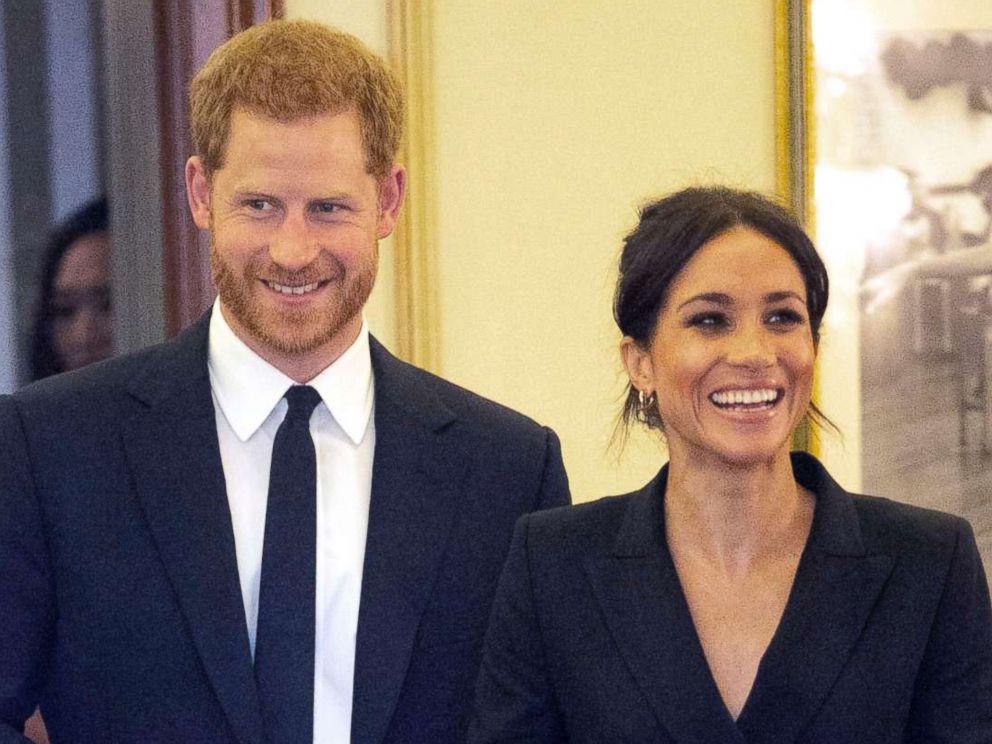PHOTO: Prince Harry and Meghan, Duchess of Sussex attend a gala performance of the musical Hamilton, in London, Aug. 29 2018.