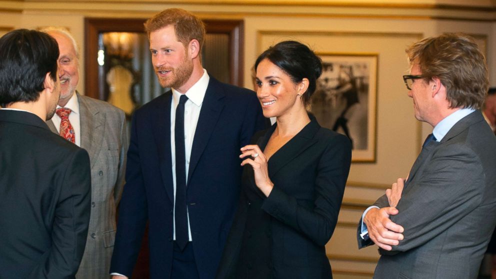 PHOTO: Prince Harry and Meghan, Duchess of Sussex attend a gala performance of the musical Hamilton, Aug. 29 2018. 