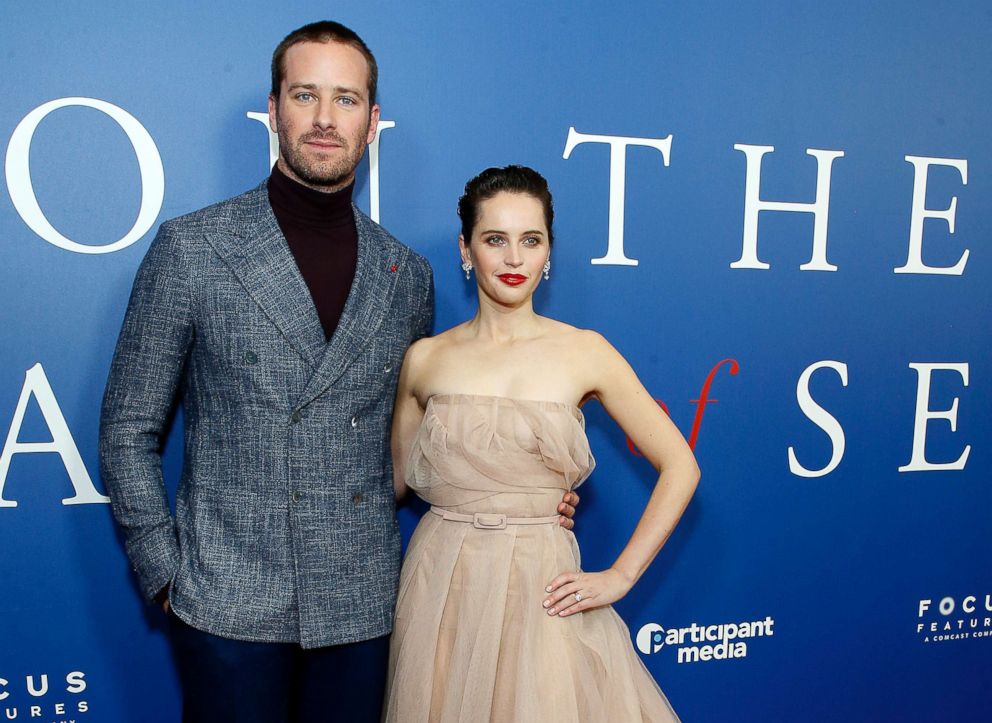 PHOTO: Armie Hammer and Felicity Jones attend "On The Basis Of Sex" New York City screening at Walter Reade Theater, Dec. 16, 2018, in New York City.