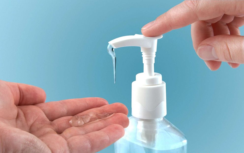 PHOTO: A man pumps hand sanitizer into his hand in this undated stock photo.