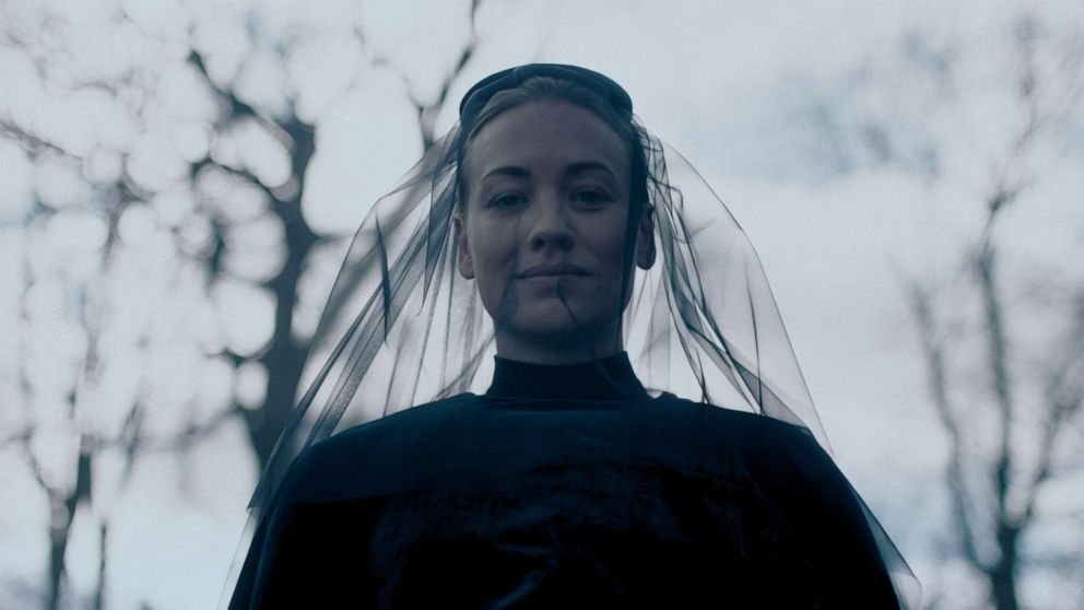 PHOTO: Yvonne Strahovski plays Serena Joy in a scene from Hulu's "The Handmaid's Tale," returning for a fifth season on Sept. 14, 2022.