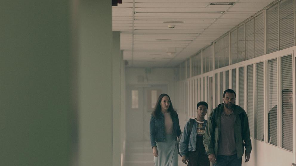 PHOTO: Amanda Brugel, Samira Wiley, O-T Fagbenle appear in this first look image from “The Handmaid’s Tale” season six.