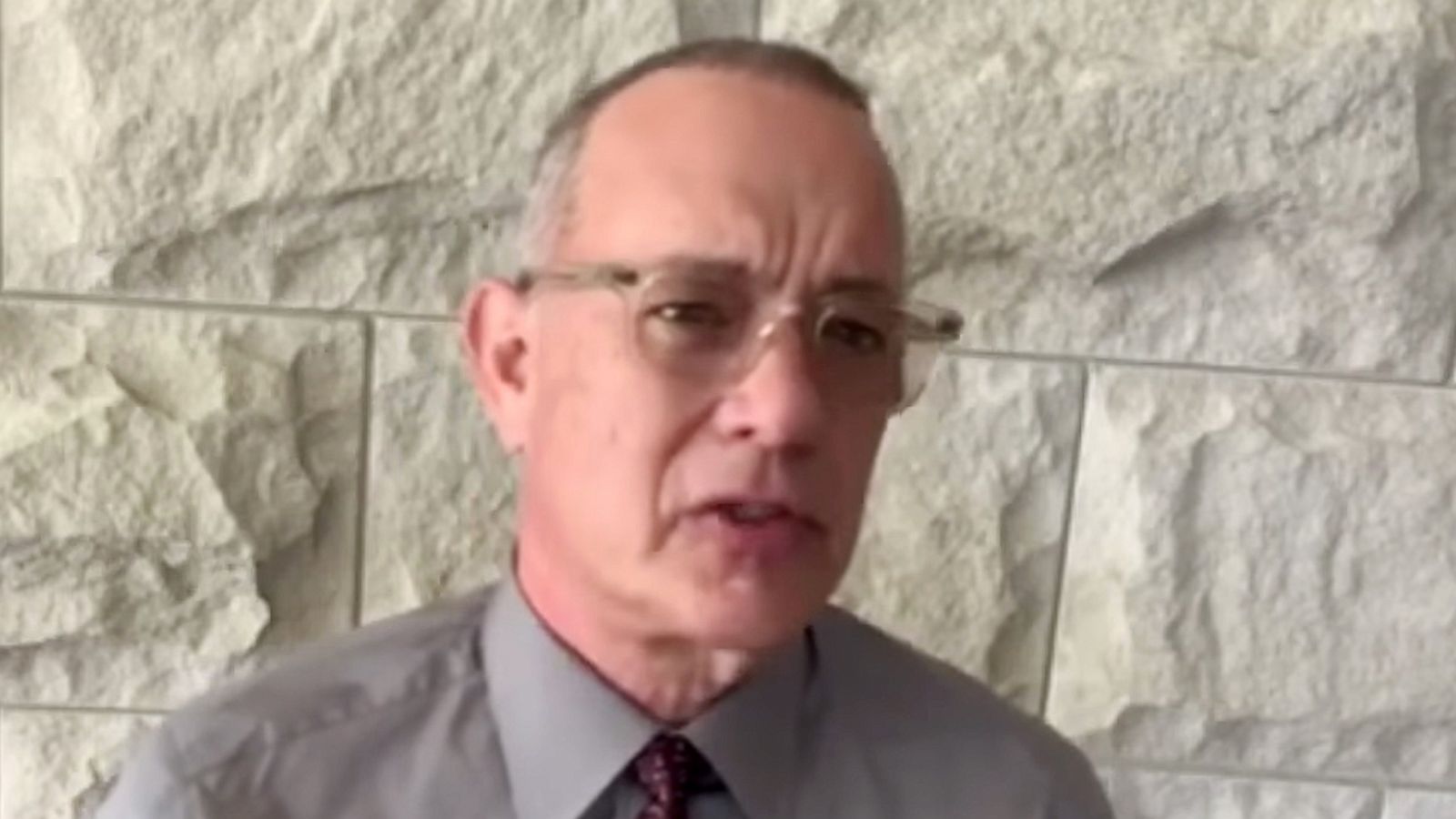 PHOTO: Tom Hanks shares a message for Wright State University's 2020 graduating class in a video posted to the University's Facebook page on May 2, 2020.