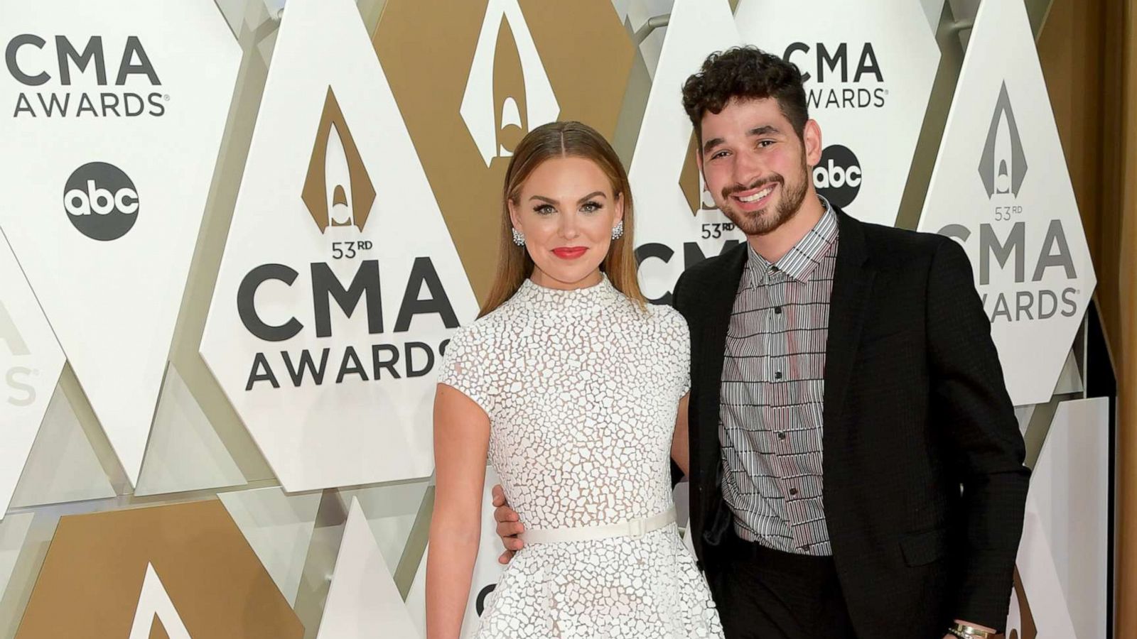 PHOTO: Hannah Brown and Alan Bersten attend the 53rd annual CMA Awards at the Music City Center, Nov. 13, 2019, in Nashville, Tennessee.