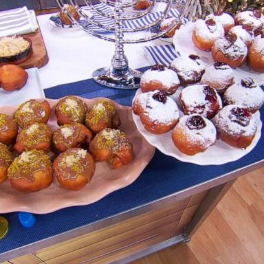 PHOTO: "Chopped" champion Melanie Shurka drops by to share her sufganiyot recipe ahead of the holiday season.