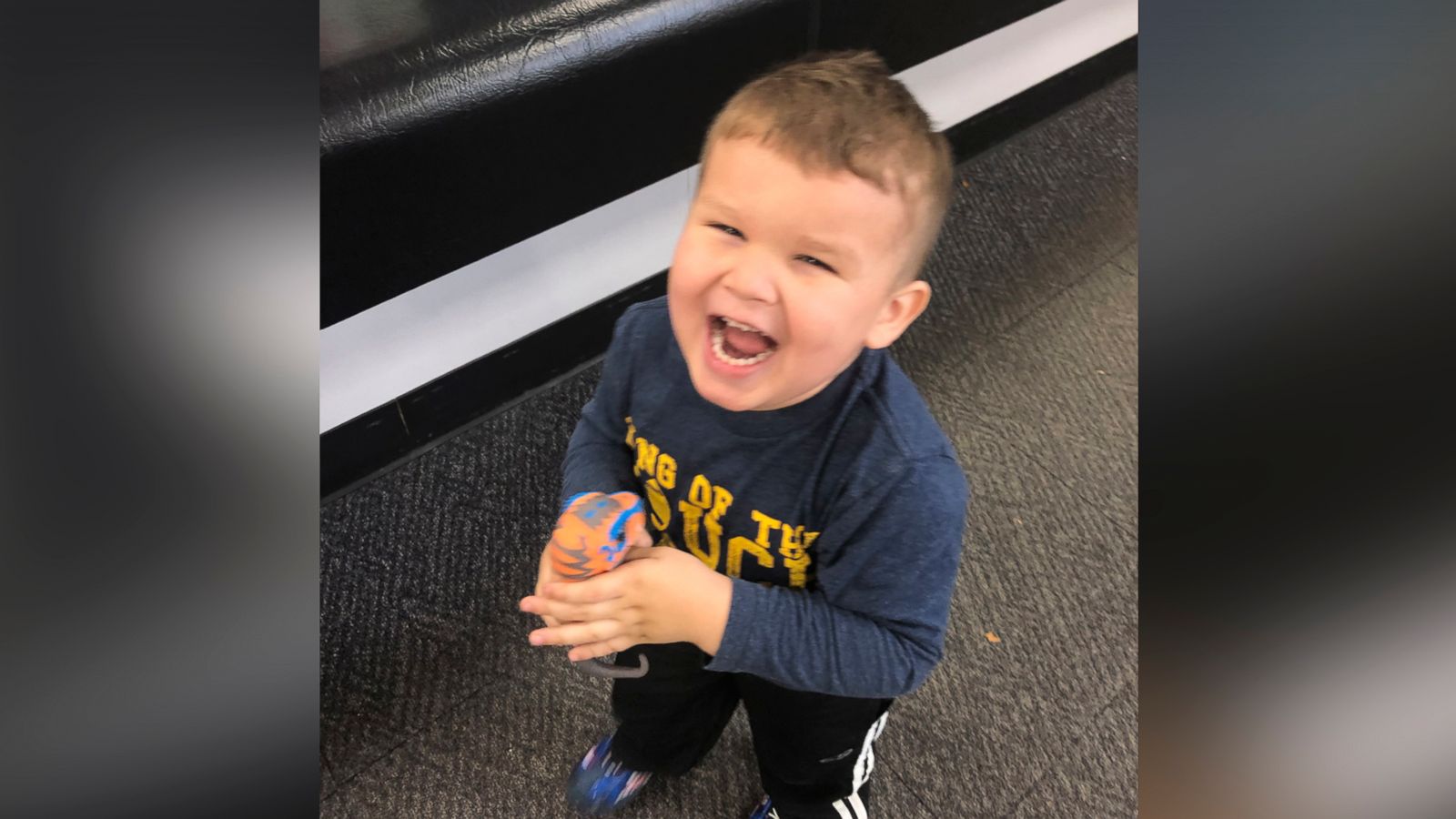 PHOTO: 3-year-old Jordan reunited with his "fixed" dinosaur after Best Buy employee performed "surgery" on his favorite toy.