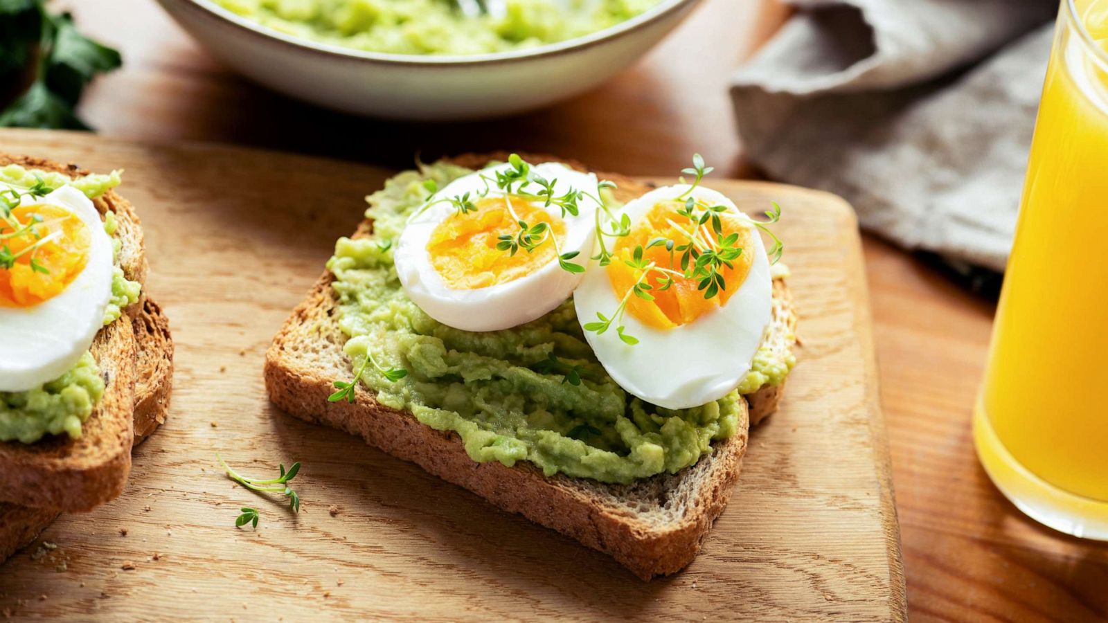 PHOTO: Stock photo of hard boiled eggs on toast.