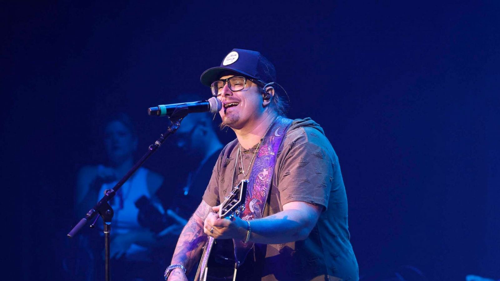 PHOTO: In this June 5, 2023, file photo, Hardy performs on stage during the 14th Annual Darius and Friends Concert benefiting St. Jude Children's Research Hospital at the Ryman Auditorium, in Nashville, Tenn.