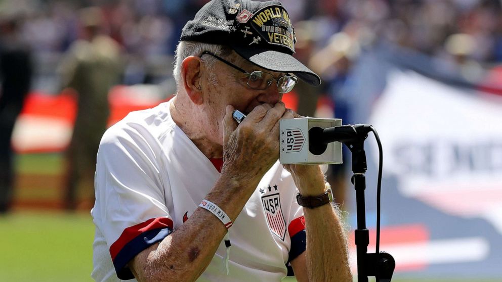 VIDEO: 96-year-old WWII vet performs at US soccer match