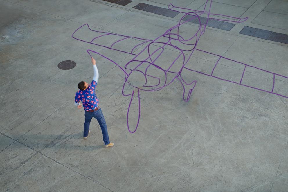 PHOTO: Harold and the Purple Crayon caption: Zachary Levi in "Harold and the Purple Crayon."