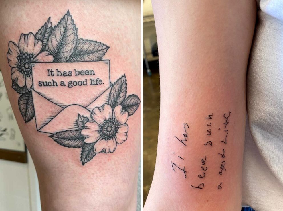Sisters get tattoos of father's final note after losing him to COVID-19 - Good Morning America