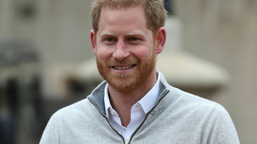 PHOTO: Prince Harry speaks at Windsor Castle in England, May 6, 2019, after his wife Meghan, the Duchess of Sussex gave birth to a baby boy. 