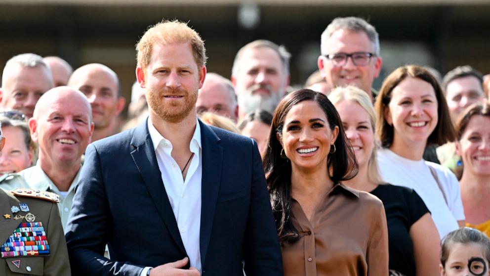 PHOTO: Prince Harry, Duke of Sussex and Meghan, Duchess of Sussex meet with NATO Joint Force Command and families from Italy and Netherlands during day five of the Invictus Games Dusseldorf 2023, Sept. 14, 2023, in Duesseldorf, Germany. 