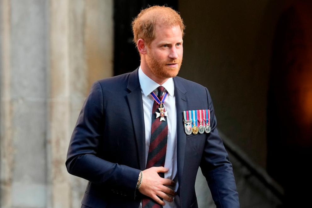 PHOTO: Prince Harry leaves after attending an Invictus Games Foundation 10th Anniversary Service of Thanksgiving at St Paul's Cathedral in London, May 8, 2024. 