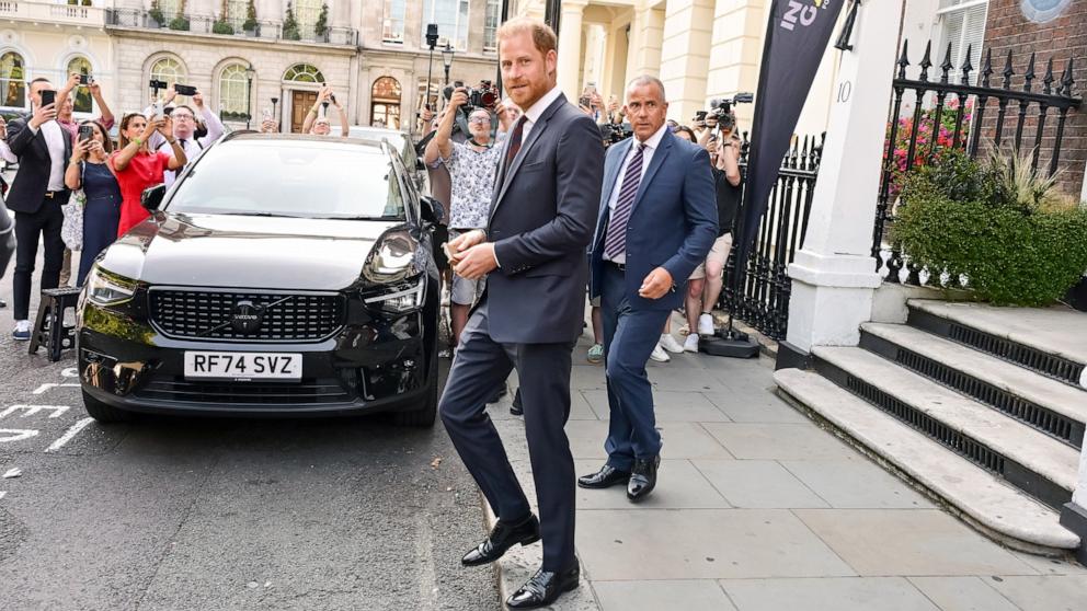 PHOTO: Prince Harry, Duke of Sussex departs from The Invictus Games Foundation Conversation: From Policy to Practice at Chatham House on July 7, 2026, in London.