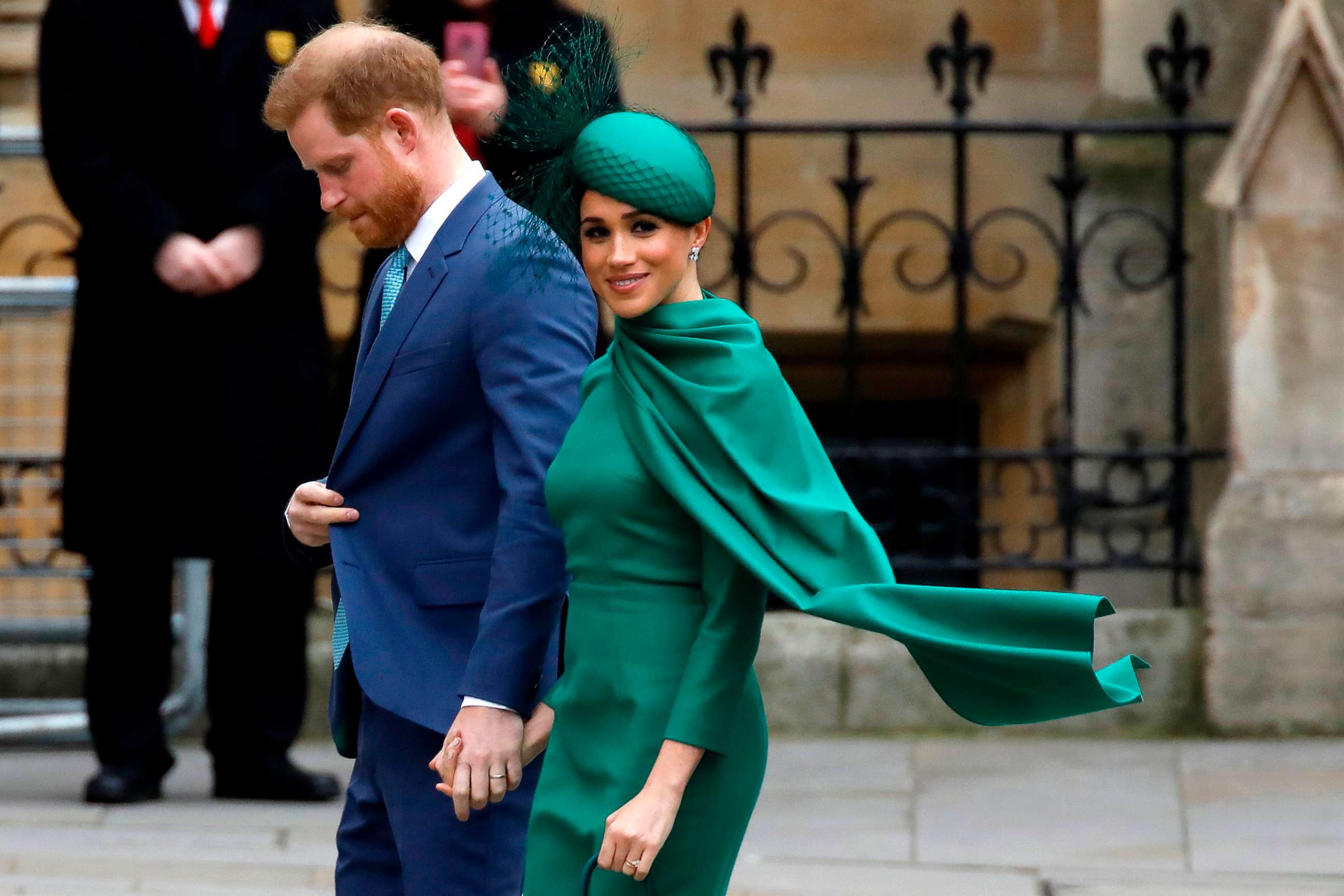 PHOTO: Britain's Prince Harry, Duke of Sussex and Meghan, Duchess of Sussex arrive to attend the annual Commonwealth Service at Westminster Abbey in London on March 9, 2020.