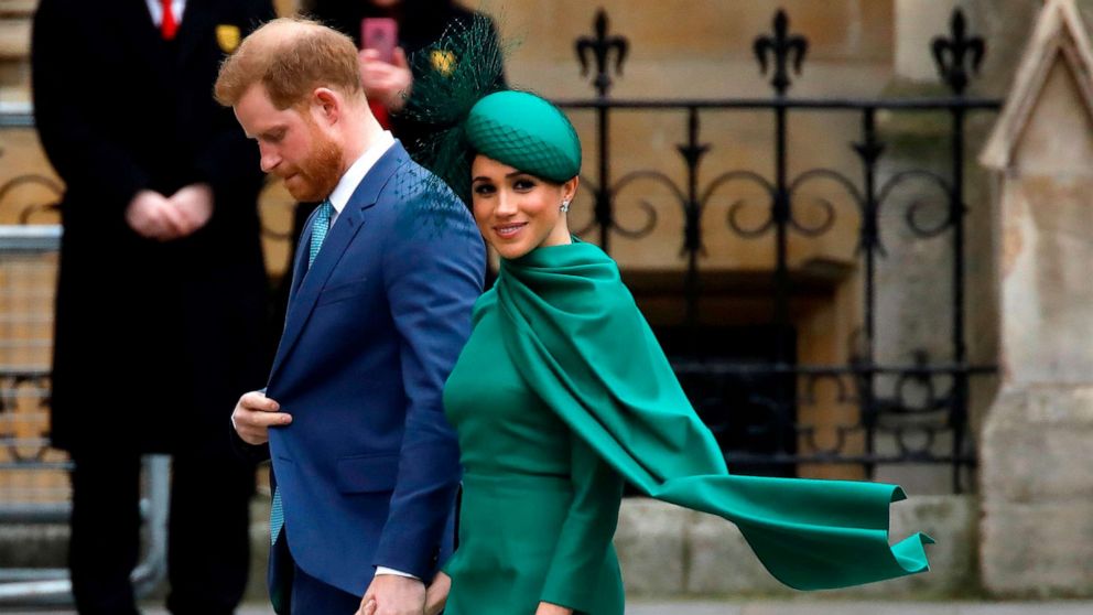 PHOTO: Britain's Prince Harry, Duke of Sussex and Meghan, Duchess of Sussex arrive to attend the annual Commonwealth Service at Westminster Abbey in London on March 9, 2020.