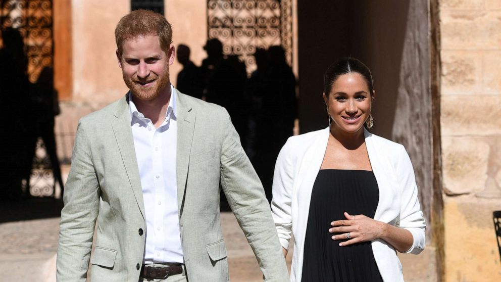 PHOTO: Prince Harry the Duke of Sussex and Britain's Meghan, Duchess of Sussex visit the Andalusian Gardens in Rabat, Morocco, Feb. 25, 2019.