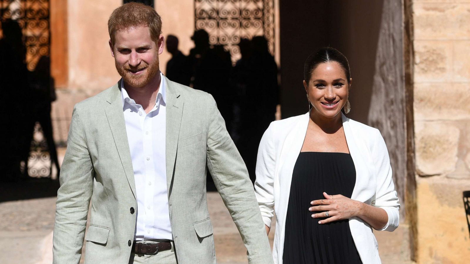 PHOTO: Prince Harry the Duke of Sussex and Britain's Meghan, Duchess of Sussex visit the Andalusian Gardens in Rabat, Morocco, Feb. 25, 2019.