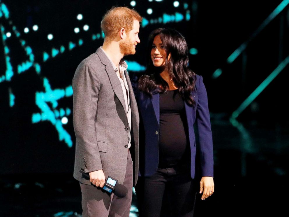 PHOTO: Britains Prince Harry and Meghan, Duchess of Sussex, attend the WE Day UK event at the SSE Arena in Wembley, London, March 6, 2019.