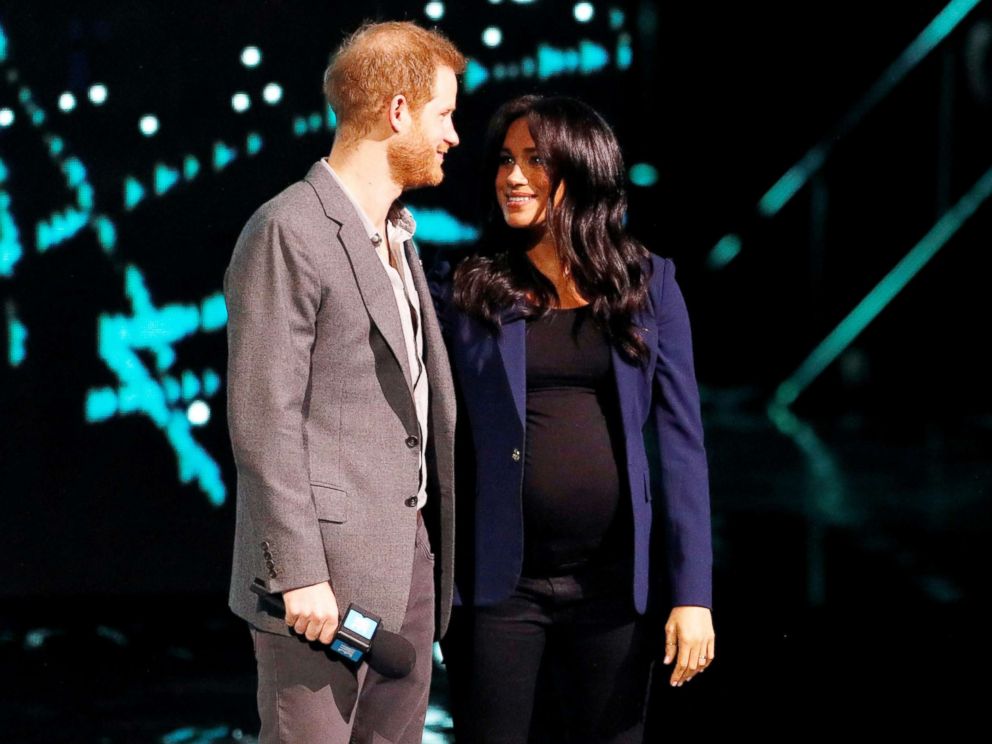 PHOTO: Britain's Prince Harry and Meghan, Duchess of Sussex, attend the WE Day UK event at the SSE Arena in Wembley, London, March 6, 2019.