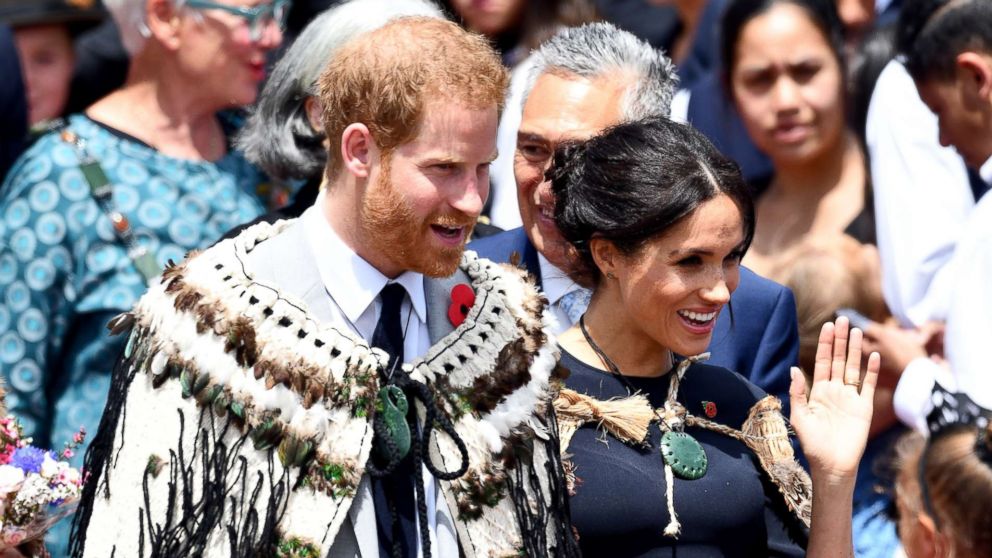 VIDEO: Prince Harry and Meghan Markle take part in traditional Maori 'powhiri' 