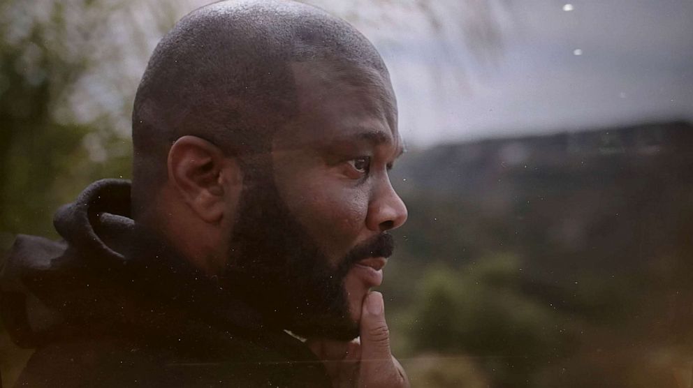 PHOTO: A screenshot of the Netflix documentary "Harry & Megan" shows Tyler Perry.