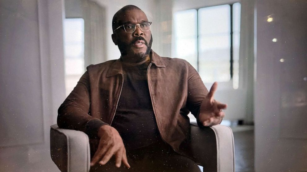 PHOTO: A screenshot of the Netflix documentary "Harry & Megan" shows Tyler Perry.