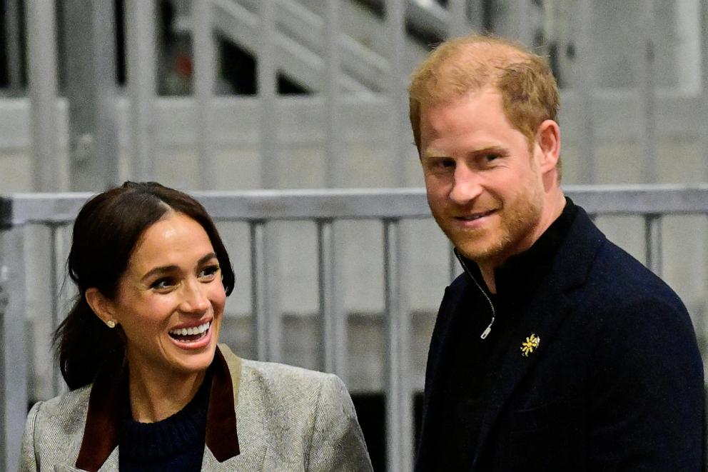 PHOTO: Britain's Prince Harry and Meghan, Duchess of Sussex during the Invictus Games at the Vancouver Convention Centre in Vancouver, British Columbia, Canada, Feb. 9, 2025.