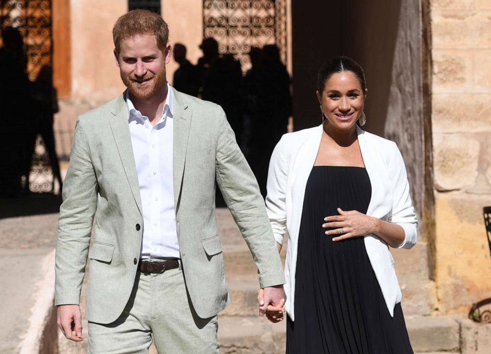 PHOTO: Britain's Prince Harry and Meghan, Duchess of Sussex visit the Andalusian Gardens in Rabat, Morocco, Feb. 25, 2019.
