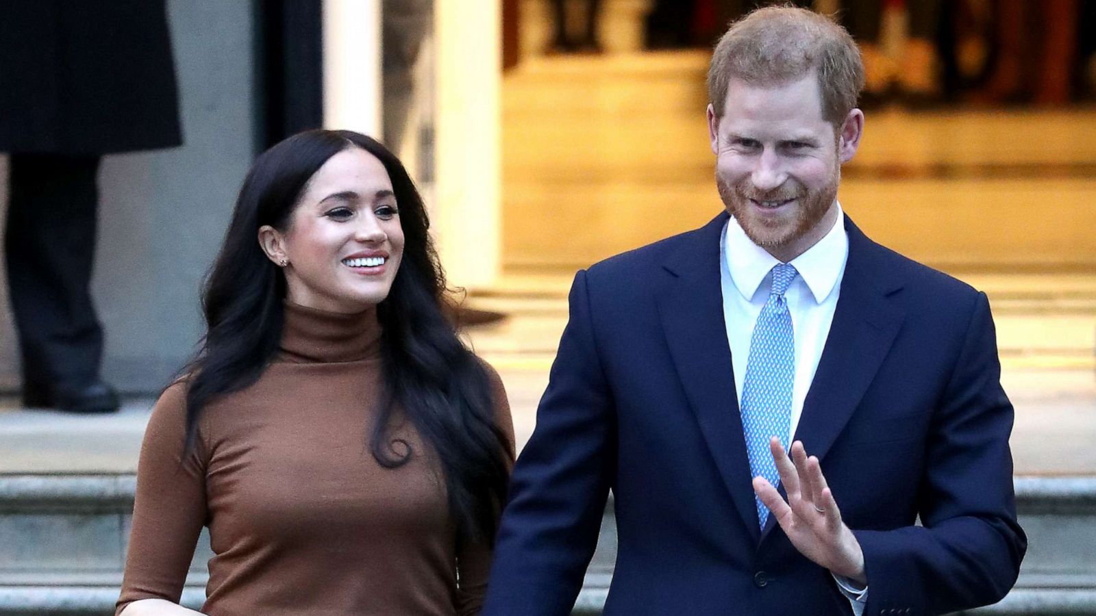 PHOTO: Prince Harry, Duke of Sussex and Meghan, Duchess of Sussex depart Canada House on Jan. 7, 2020, in London.