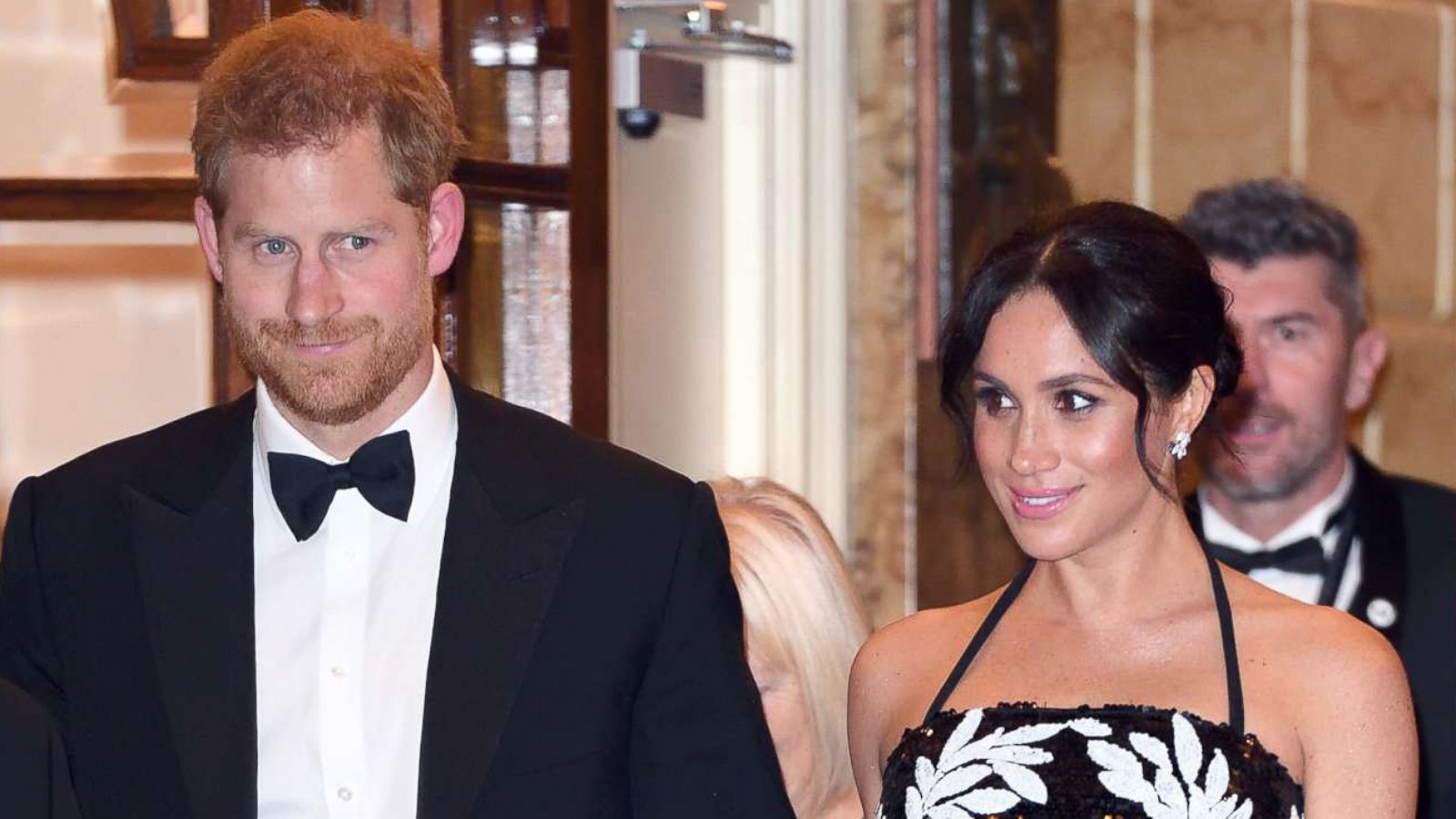 PHOTO: Prince Harry, Duke of Sussex and Meghan, Duchess of Sussex depart after attending the Royal Variety Performance 2018 at London Palladium, Nov. 19, 2018, in London.