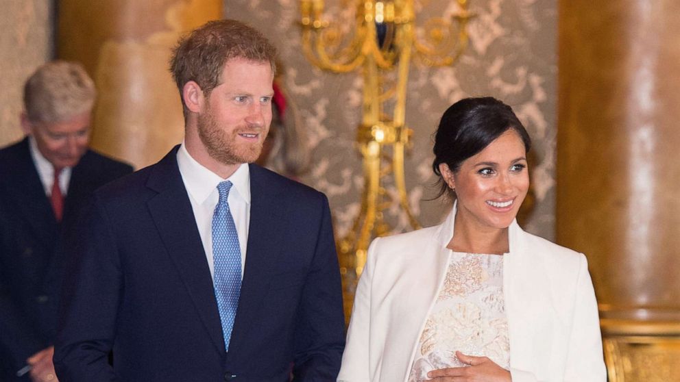 PHOTO: Prince Harry, Duke of Sussex and Meghan, Duchess of Sussex, attend a reception to mark the fiftieth anniversary of the investiture of the Prince of Wales at Buckingham Palace, March 5, 2019 in London.